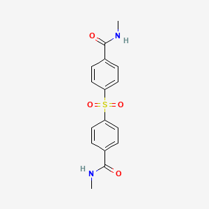 molecular formula C16H16N2O4S B15374980 N-methyl-4-[4-(methylcarbamoyl)phenyl]sulfonylbenzamide CAS No. 5433-18-1