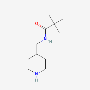 molecular formula C11H22N2O B15375055 2,2-dimethyl-N-(piperidin-4-ylmethyl)propanamide 