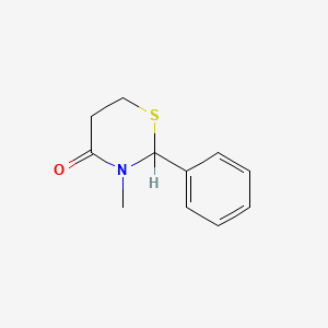 molecular formula C11H13NOS B15375129 4H-1,3-Thiazin-4-one, tetrahydro-3-methyl-2-phenyl- CAS No. 52334-98-2