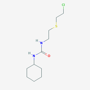molecular formula C11H21ClN2OS B15375134 N-{2-[(2-Chloroethyl)sulfanyl]ethyl}-N'-cyclohexylurea CAS No. 66929-52-0