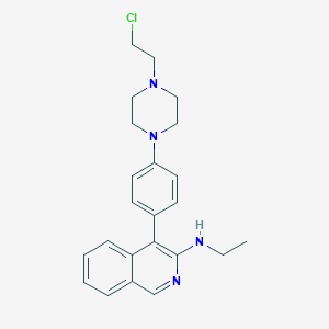 molecular formula C23H27ClN4 B15375166 4-{4-[4-(2-Chloroethyl)piperazin-1-yl]phenyl}-N-ethylisoquinolin-3-amine CAS No. 64157-49-9