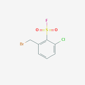molecular formula C7H5BrClFO2S B15375198 Benzenesulfonylfluoride, 2-(bromomethyl)-6-chloro- CAS No. 25300-33-8