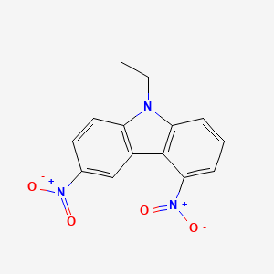 molecular formula C14H11N3O4 B15375289 9-Ethyl-3,5-dinitrocarbazole CAS No. 80776-37-0