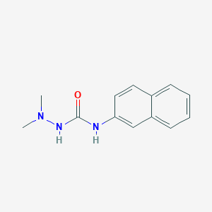 molecular formula C13H15N3O B15375307 Hydrazinecarboxamide,2,2-dimethyl-n-2-naphthalenyl- CAS No. 5446-53-7