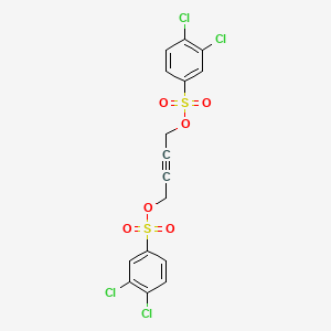 molecular formula C16H10Cl4O6S2 B15375331 But-2-yne-1,4-diyl bis(3,4-dichlorobenzenesulfonate) CAS No. 6533-22-8
