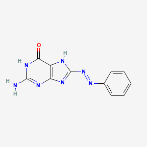molecular formula C11H9N7O B15375342 8-(Phenylazo)guanine CAS No. 79953-00-7