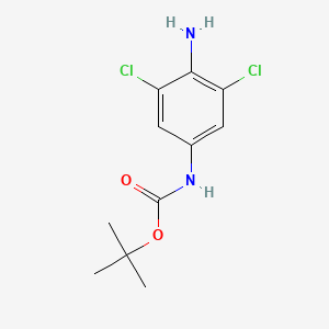 molecular formula C11H14Cl2N2O2 B15375461 tert-Butyl (4-amino-3,5-dichlorophenyl)carbamate 