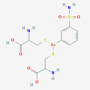 molecular formula C12H18AsN3O6S3 B15375469 2-amino-3-[(2-amino-2-carboxyethyl)sulfanyl-(3-sulfamoylphenyl)arsanyl]sulfanylpropanoic acid CAS No. 5433-98-7