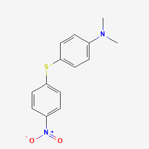 molecular formula C14H14N2O2S B15375475 N,N-Dimethyl-p-[(p-nitrophenyl)thio]aniline CAS No. 22865-51-6