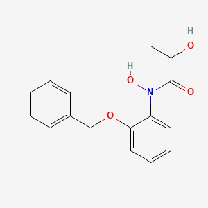 molecular formula C16H17NO4 B15375529 N,2-dihydroxy-N-(2-phenylmethoxyphenyl)propanamide CAS No. 34282-47-8