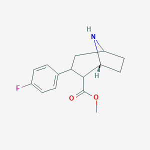 molecular formula C15H18FNO2 B153756 methyl (1R,2S,3S,5S)-3-(4-fluorophenyl)-8-azabicyclo[3.2.1]octane-2-carboxylate CAS No. 127648-30-0