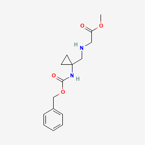 molecular formula C15H20N2O4 B15375649 methyl N-[(1-{[(benzyloxy)carbonyl]amino}cyclopropyl)methyl]glycinate 