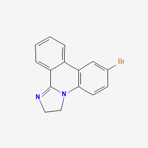 molecular formula C15H11BrN2 B15375700 Imidazo[1,2-f]phenanthridine, 7-bromo-2,3-dihydro- CAS No. 38040-78-7