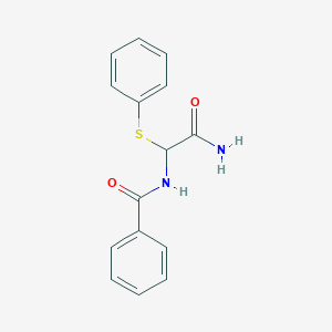 molecular formula C15H14N2O2S B15375711 N-(2-amino-2-oxo-1-phenylsulfanylethyl)benzamide CAS No. 31666-19-0
