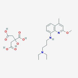 molecular formula C24H35N3O8 B15375746 N',N'-diethyl-N-(2-methoxy-4-methylquinolin-8-yl)propane-1,3-diamine;2-hydroxypropane-1,2,3-tricarboxylic acid CAS No. 88755-82-2