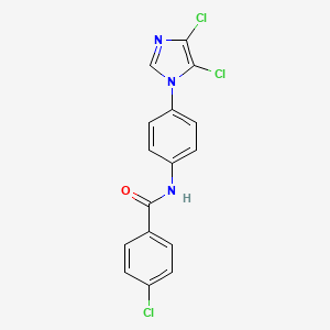 molecular formula C16H10Cl3N3O B15375922 N1-[4-(4,5-dichloro-1H-imidazol-1-yl)phenyl]-4-chlorobenzamide 