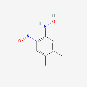 molecular formula C8H10N2O2 B15375929 N-(4,5-dimethyl-2-nitrosophenyl)hydroxylamine CAS No. 70952-43-1