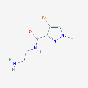 molecular formula C7H11BrN4O B15375957 N-(2-aminoethyl)-4-bromo-1-methyl-1H-pyrazole-3-carboxamide 