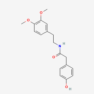 molecular formula C18H21NO4 B15375971 Benzeneacetamide,n-[2-(3,4-dimethoxyphenyl)ethyl]-4-hydroxy- CAS No. 10214-84-3