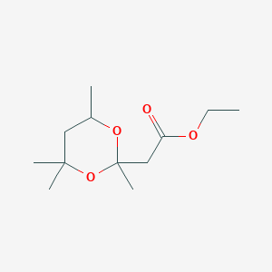 molecular formula C12H22O4 B15376092 Ethyl 2-(2,4,4,6-tetramethyl-1,3-dioxan-2-yl)acetate CAS No. 6454-25-7