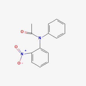 molecular formula C14H12N2O3 B15376169 Acetamide,N-(2-nitrophenyl)-N-phenyl- CAS No. 1484-35-1