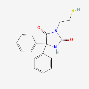 molecular formula C17H16N2O2S B15376253 5,5-Diphenyl-3-(2-sulfanylethyl)imidazolidine-2,4-dione CAS No. 42748-71-0