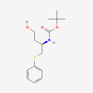 molecular formula C15H23NO3S B15376289 tert-Butyl (R)-(4-hydroxy-1-(phenylthio)butan-2-yl)carbamate 