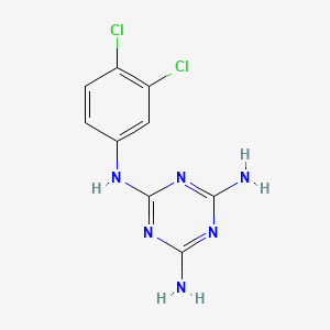molecular formula C9H8Cl2N6 B15376311 N2-(3,4-dichlorophenyl)-1,3,5-triazine-2,4,6-triamine CAS No. 92986-22-6