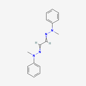 molecular formula C16H18N4 B15376370 Ethanedial, bis(methylphenylhydrazone) 