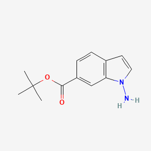 molecular formula C13H16N2O2 B15376520 Tert-butyl 1-aminoindole-6-carboxylate 