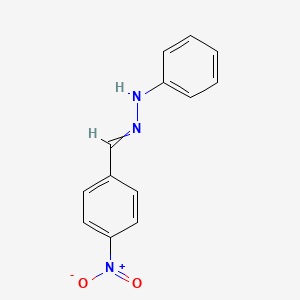 molecular formula C13H11N3O2 B15376600 N-[(4-nitrophenyl)methylideneamino]aniline 