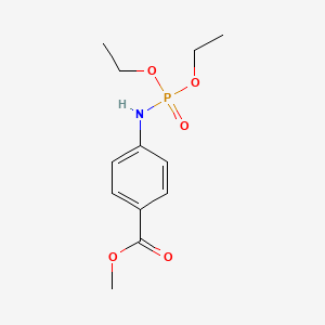 molecular formula C12H18NO5P B15376683 Methyl 4-(diethoxyphosphorylamino)benzoate CAS No. 22700-22-7