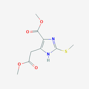 molecular formula C9H12N2O4S B15376743 Methyl 5-(2-methoxy-2-oxoethyl)-2-(methylsulfanyl)-1h-imidazole-4-carboxylate CAS No. 92503-06-5