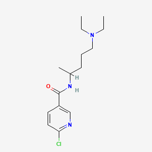 molecular formula C15H24ClN3O B15376754 6-Chloro-N-(4-(diethylamino)-1-methylbutyl)-3-pyridinecarboxamide CAS No. 79692-51-6