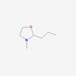 molecular formula C7H15NO B15376807 Oxazolidine, 3-methyl-2-propyl- CAS No. 1630-76-8