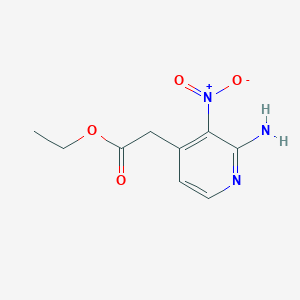 molecular formula C9H11N3O4 B15376845 Ethyl 2-(2-amino-3-nitropyridin-4-yl)acetate 