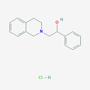 molecular formula C17H20ClNO B15377047 2-(3,4-dihydro-1H-isoquinolin-2-yl)-1-phenylethanol;hydrochloride CAS No. 7505-78-4