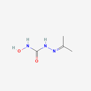 molecular formula C4H9N3O2 B15377136 N-Hydroxy-N'-propan-2-ylidenecarbamohydrazonic acid CAS No. 21520-80-9