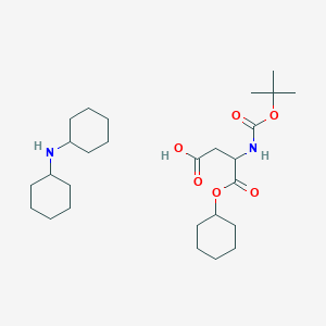 molecular formula C27H48N2O6 B15377645 Boc-L-Aspartic acid alpha-cyclohexyl ester dicyclohexylammonium salt 