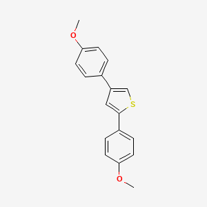 molecular formula C18H16O2S B15377674 Thiophene, 2,4-bis(4-methoxyphenyl)- CAS No. 62497-30-7