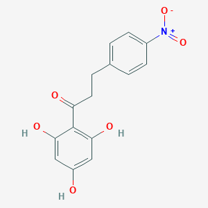 molecular formula C15H13NO6 B015378 3-(4-Nitrophenyl)-1-(2,4,6-trihydroxyphenyl)propan-1-one CAS No. 82628-82-8
