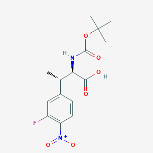 molecular formula C15H19FN2O6 B15378434 (2R,3S)-2-((tert-Butoxycarbonyl)amino)-3-(3-fluoro-4-nitrophenyl)butanoic acid 