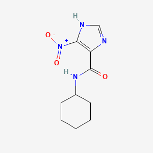 molecular formula C10H14N4O3 B15378639 n-Cyclohexyl-5-nitro-1h-imidazole-4-carboxamide CAS No. 54828-10-3