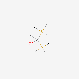 molecular formula C8H20OSi2 B15378672 Oxirane, 2,2-di(trimethylsilyl)- CAS No. 56920-20-8