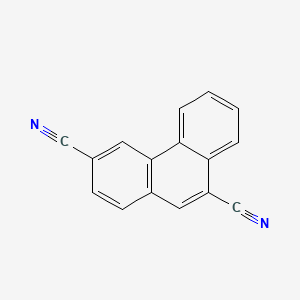 molecular formula C16H8N2 B15378683 3,9-Phenanthrenedicarbonitrile CAS No. 7473-70-3