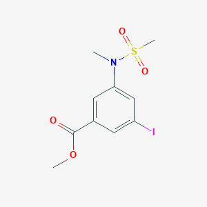 molecular formula C10H12INO4S B15378730 Methyl 3-iodo-5-[(methanesulfonyl)(methyl)amino]benzoate CAS No. 847157-48-6