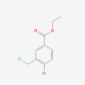 molecular formula C10H10BrClO2 B15378745 Ethyl 4-bromo-3-(chloromethyl)benzoate 
