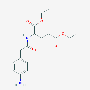molecular formula C17H24N2O5 B15378763 Diethyl 2-[[2-(4-aminophenyl)acetyl]amino]pentanedioate CAS No. 41934-84-3