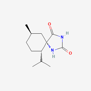 molecular formula C12H20N2O2 B15378876 (5S,6S,9R)-6-isopropyl-9-methyl-1,3-diazaspiro[4.5]decane-2,4-dione 