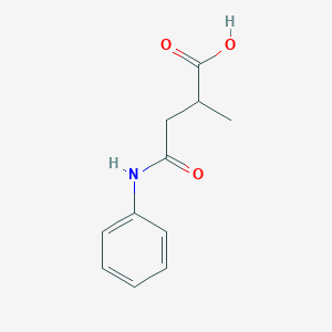 molecular formula C11H13NO3 B15378925 2-Methyl-4-oxo-4-(phenylamino)butanoic acid CAS No. 3641-24-5